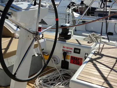 Cockpit of Everest, a Beneteau Oceanis 46.1 sailboat at Rogač, Croatia