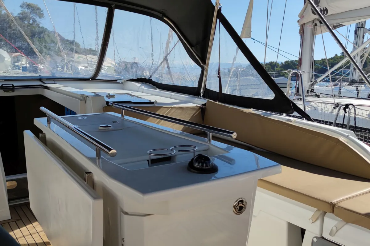 Deck of Everest, a Beneteau Oceanis 46.1 sailboat at Rogač, Croatia