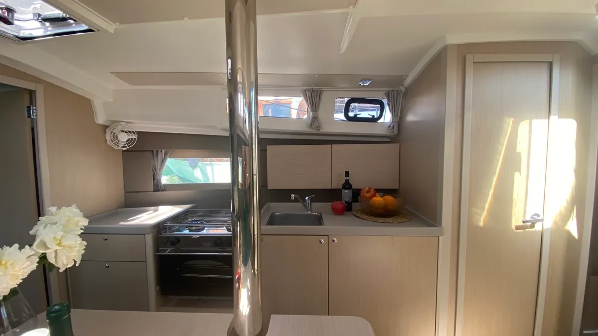 Galley of Polis, a Beneteau Oceanis 35.1 sailboat at Rosignano Solvay, Italy
