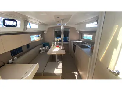 Salon of Polis, a Beneteau Oceanis 35.1 sailboat at Rosignano Solvay, Italy
