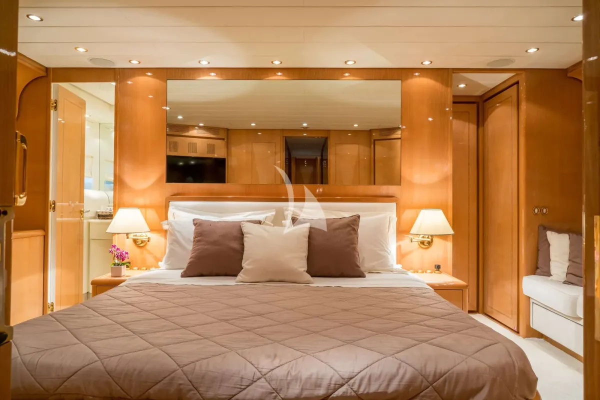 Cabin on Atrato, a Gulet Arno Leopard 27 motor yacht at Athens, Greece