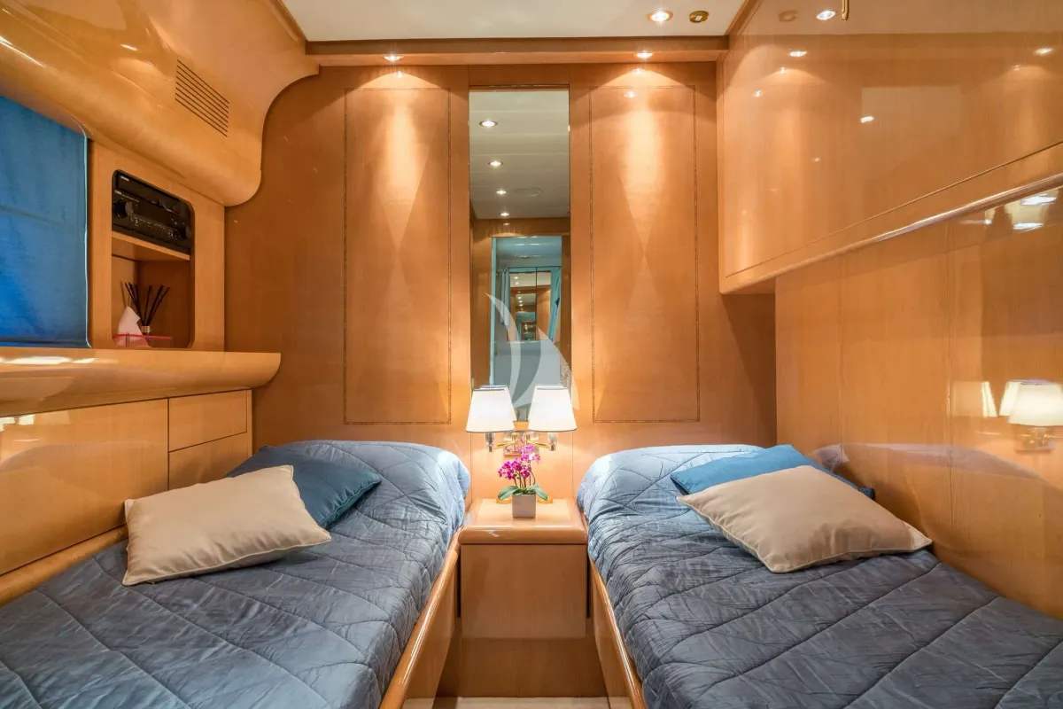 Cabin on Atrato, a Gulet Arno Leopard 27 motor yacht at Athens, Greece