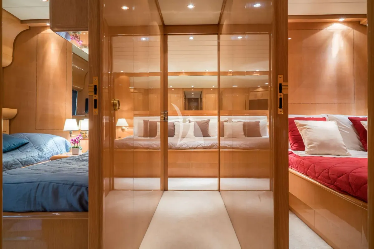 Cabin on Atrato, a Gulet Arno Leopard 27 motor yacht at Athens, Greece