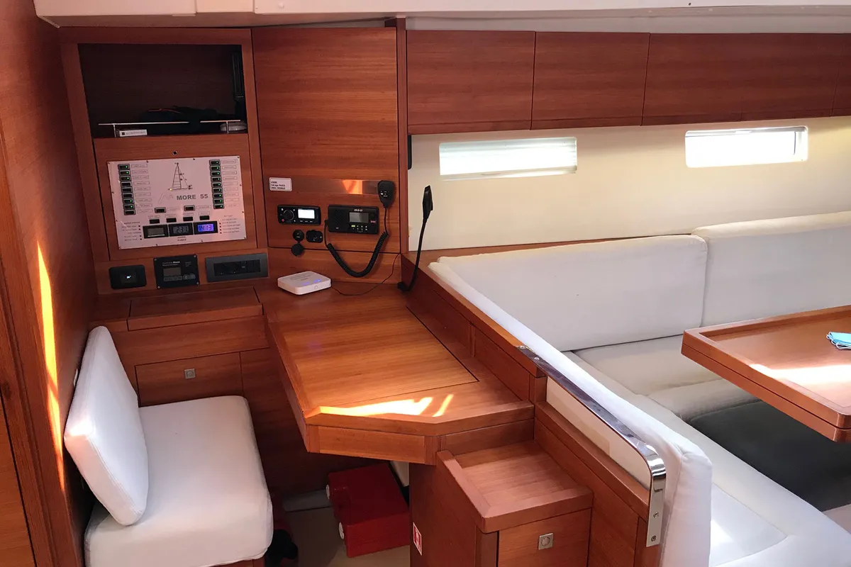 Salon of Athene, a More 55 sailboat at Grad Kaštela, Croatia