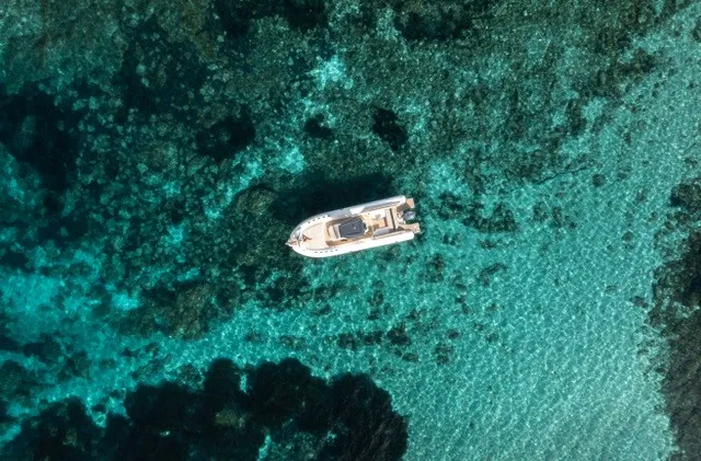 Exterior view of Cap Open 2026, a Gulet Motorboat motorboat at Poltu Quatu, Italy