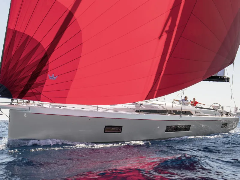 Exterior view of O51-22A, a Beneteau Oceanis 51.1 sailboat at Athens, Greece