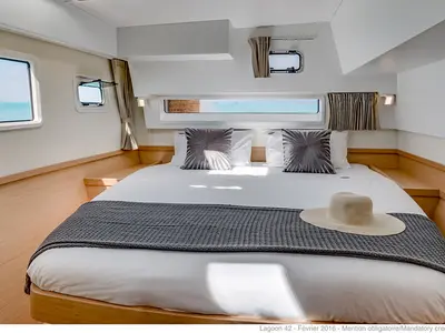 Cabin on Sunsail Lagoon 424 Classic, a Lagoon 42 catamaran at Municipal Unit of Lefkada, Greece