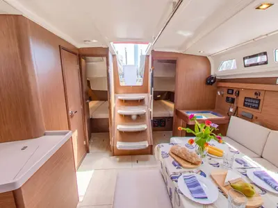 Salon of Starlight, a Beneteau Oceanis 40.1 sailboat at Općina Medulin, Croatia