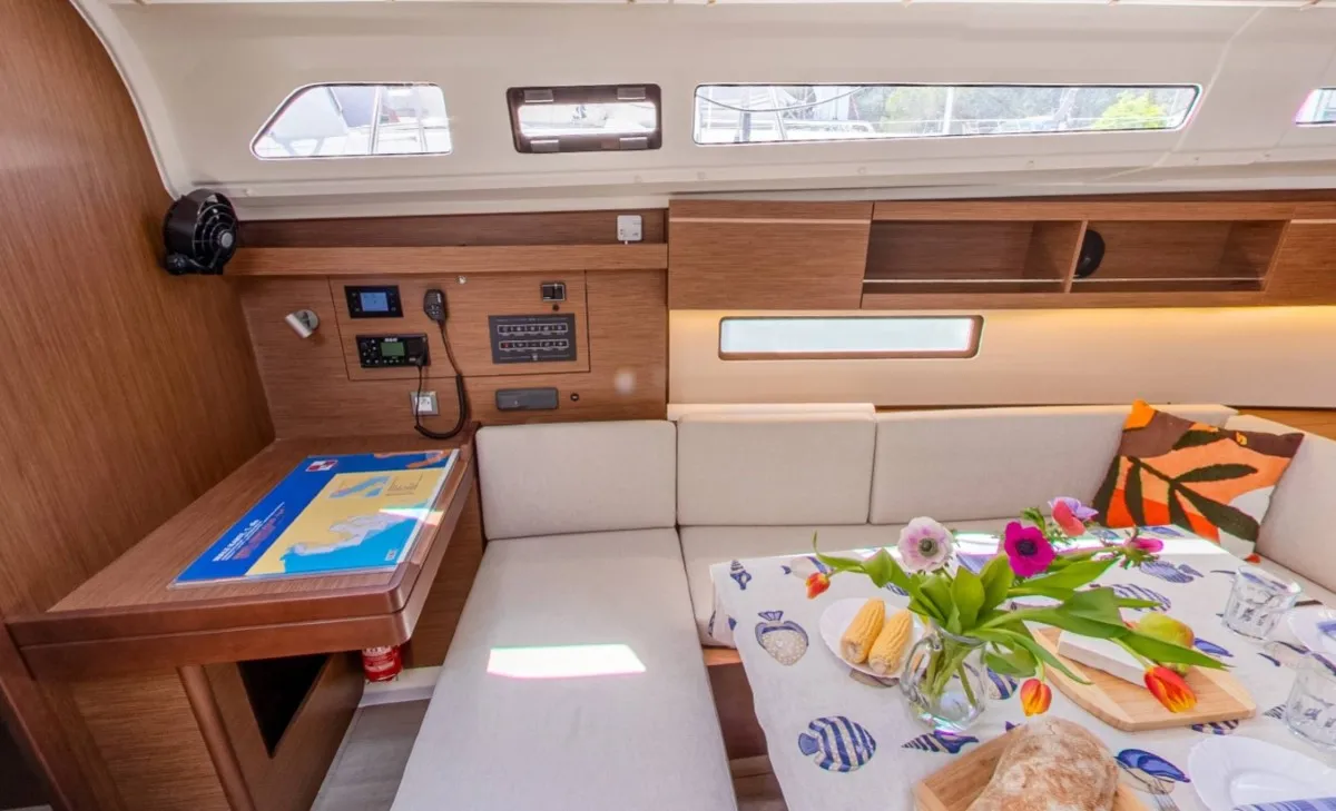 Salon of Starlight, a Beneteau Oceanis 40.1 sailboat at Općina Medulin, Croatia