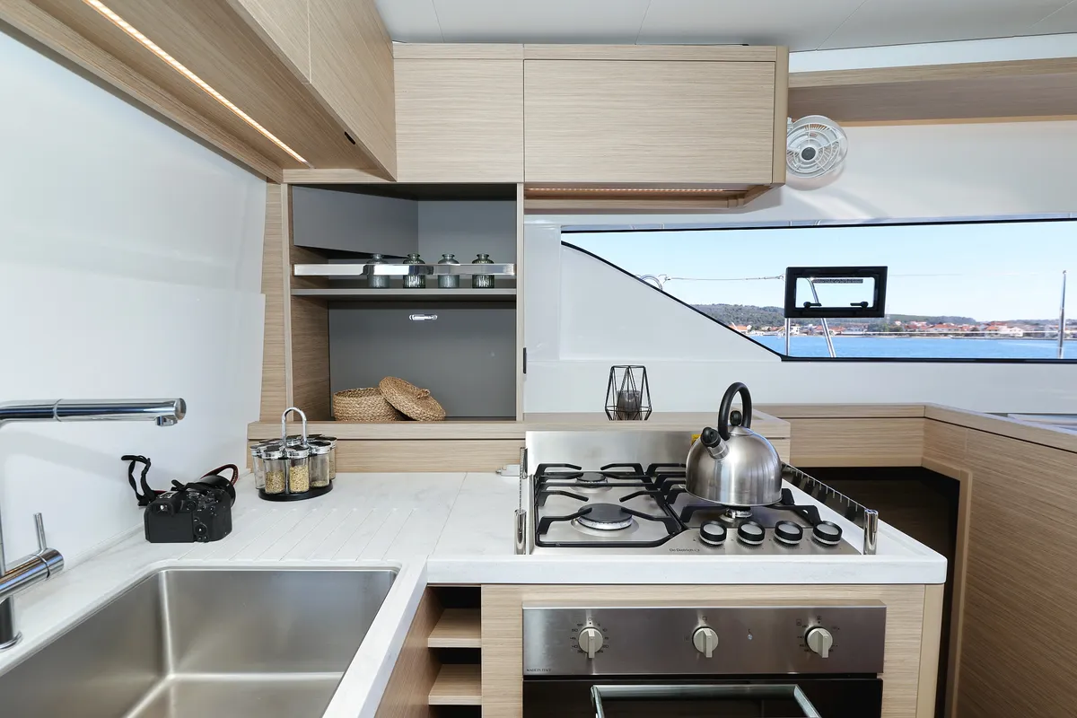 Galley of Disonesto, a Lagoon 51 catamaran at Općina Sukošan, Croatia
