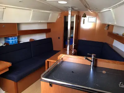 Galley of Nici, a Bavaria Cruiser 32 sailboat at Općina Vrsar, Croatia