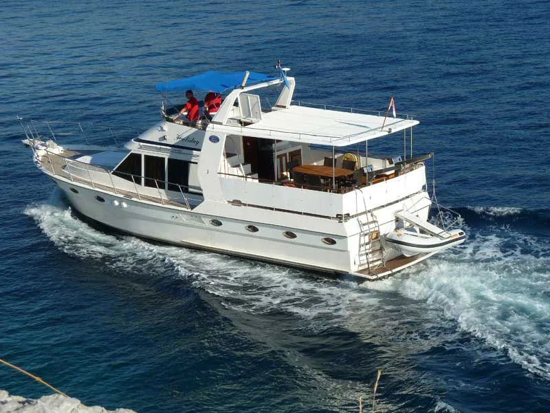 Exterior view of Holiday, a Staryacht 1670 motorboat at Primošten, Croatia