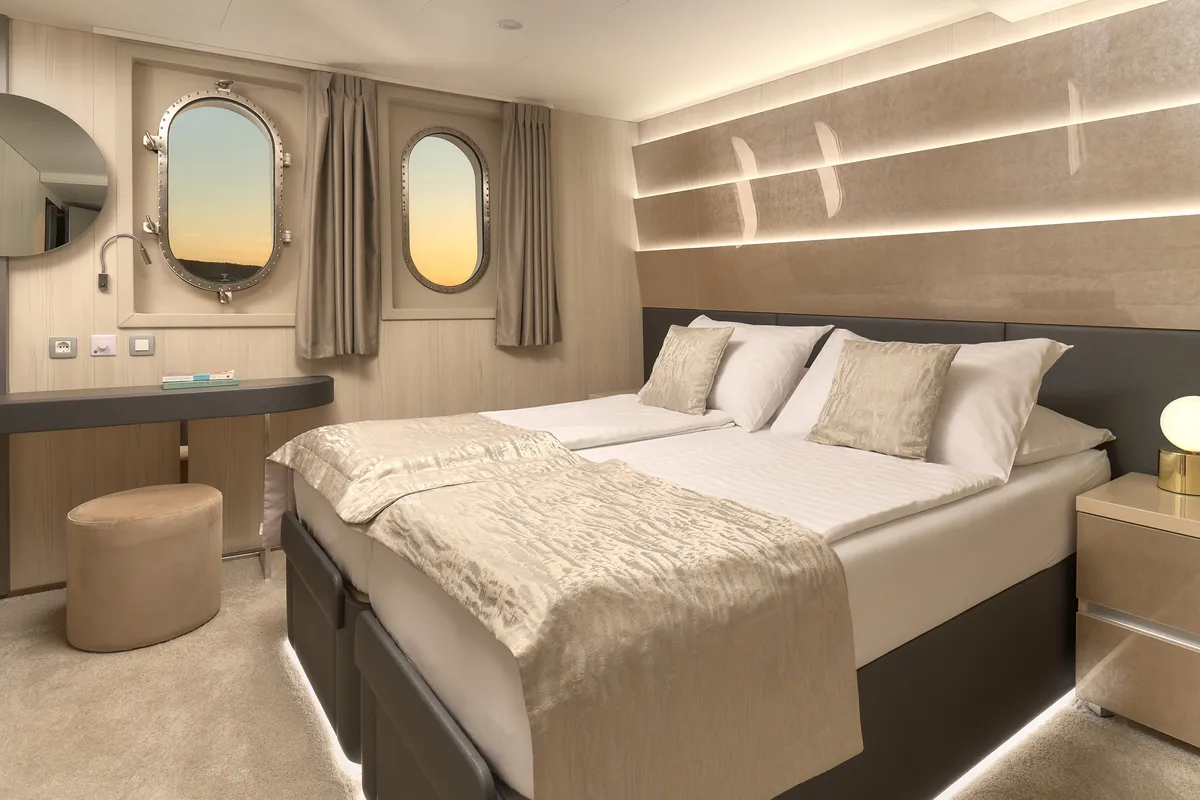Cabin on Cristal, a Gulet Motoryacht motor yacht at Split, Croatia