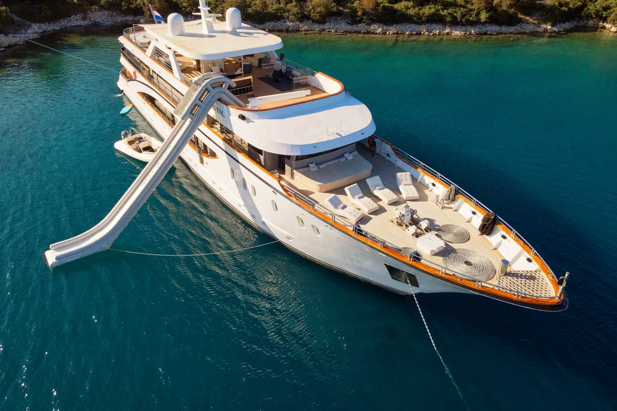 Exterior view of Cristal, a Gulet Motoryacht motor yacht at Split, Croatia