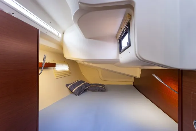 Galley of Tadeja, a Hanse 388 sailboat at Pula, Croatia