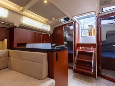 Cabin on Tadeja, a Hanse 388 sailboat at Pula, Croatia