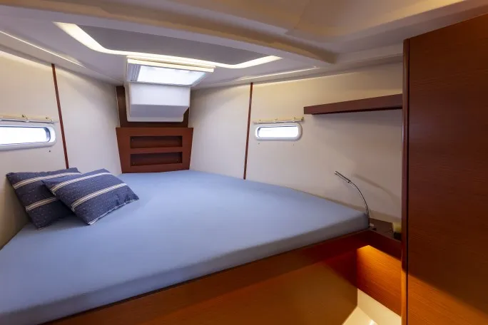 Cabin on Tadeja, a Hanse 388 sailboat at Pula, Croatia