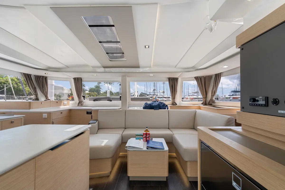 Serenus, a Fountaine Pajot FP 44 Maestro catamaran at Road Town, British Virgin Islands