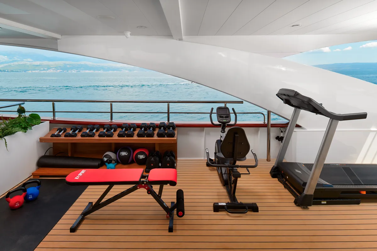 Deck of Ohana, a Gulet Motoryacht motor yacht at Split, Croatia