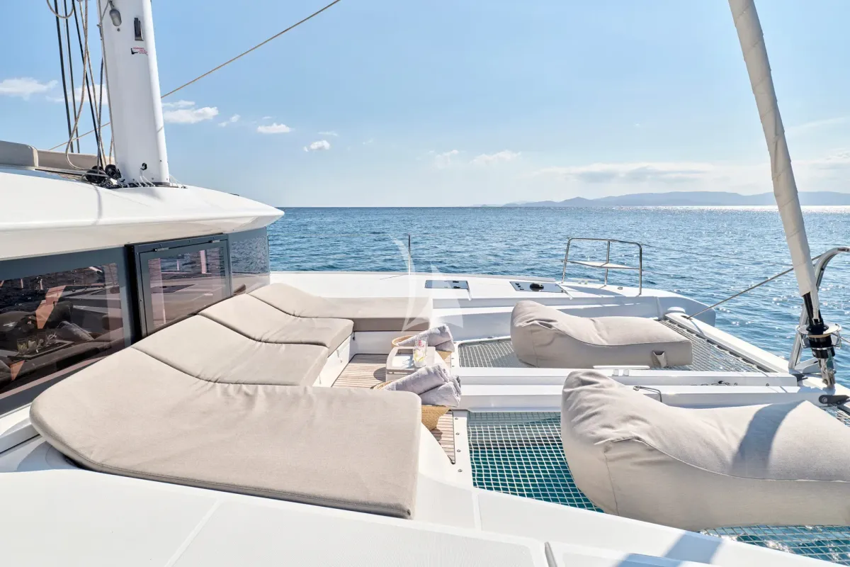 Efkrati, a Lagoon 51 catamaran at Athens, Greece