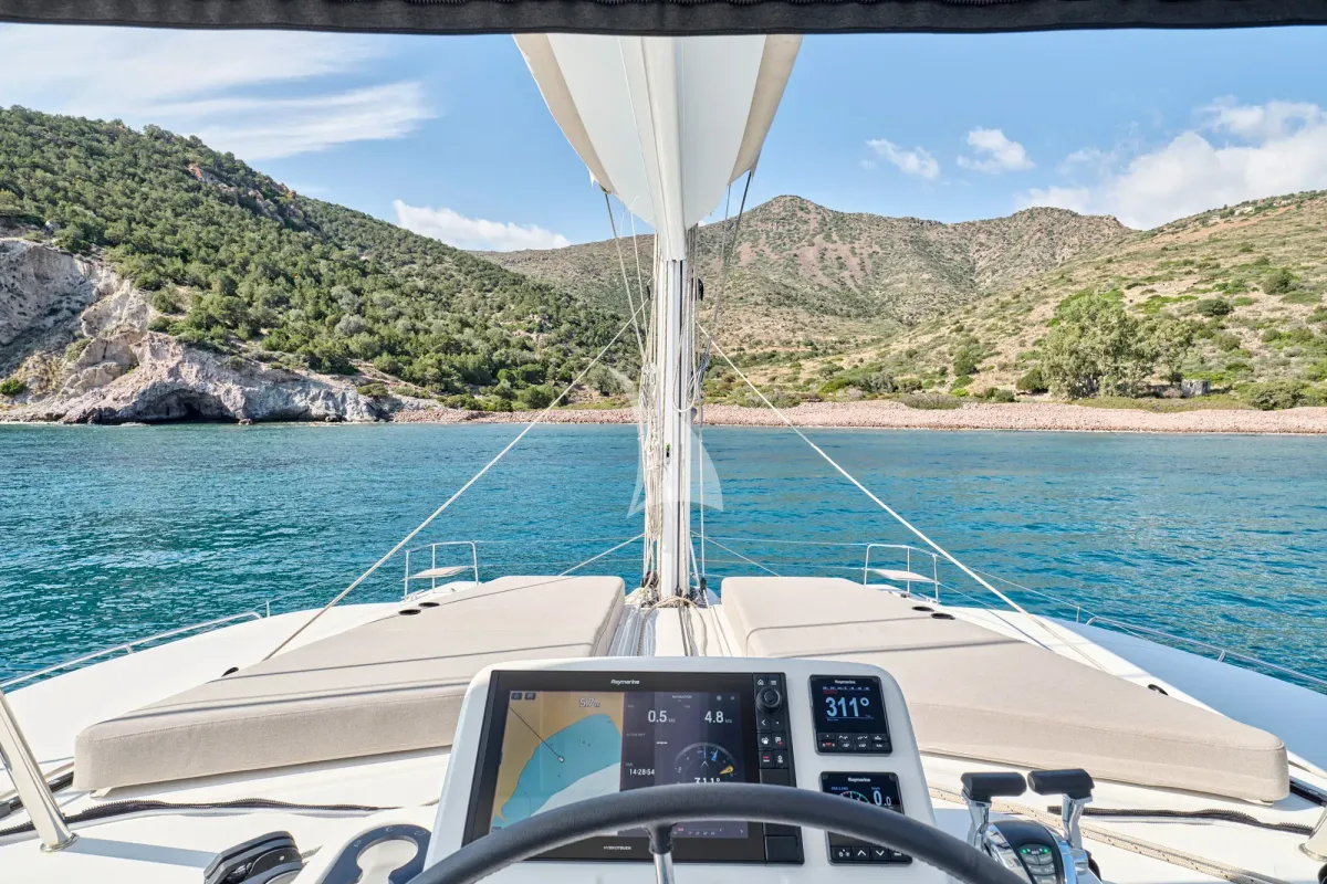 Efkrati, a Lagoon 51 catamaran at Athens, Greece