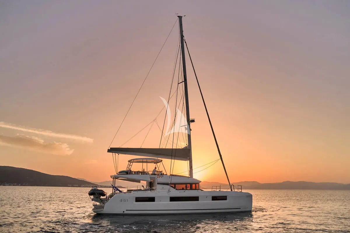 Efkrati, a Lagoon 51 catamaran at Athens, Greece