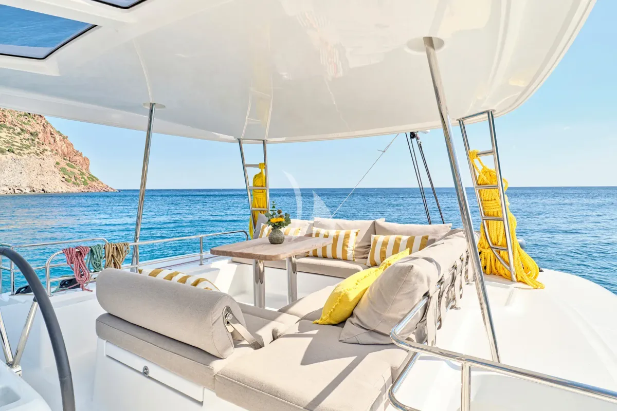 Efkrati, a Lagoon 51 catamaran at Athens, Greece