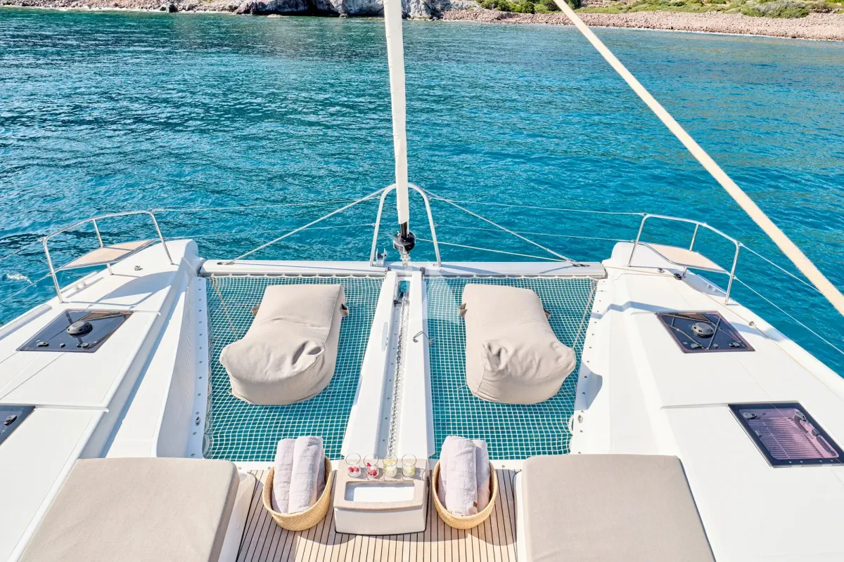 Efkrati, a Lagoon 51 catamaran at Athens, Greece