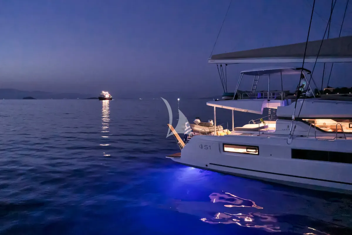 Efkrati, a Lagoon 51 catamaran at Athens, Greece