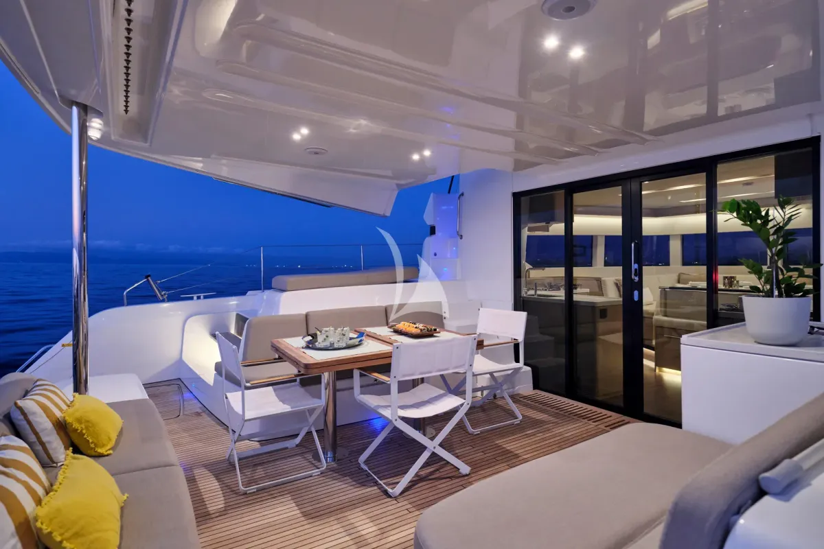 Efkrati, a Lagoon 51 catamaran at Athens, Greece