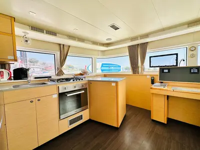 Galley of Madonna of Adriatic, a Lagoon 52 F catamaran at Split, Croatia