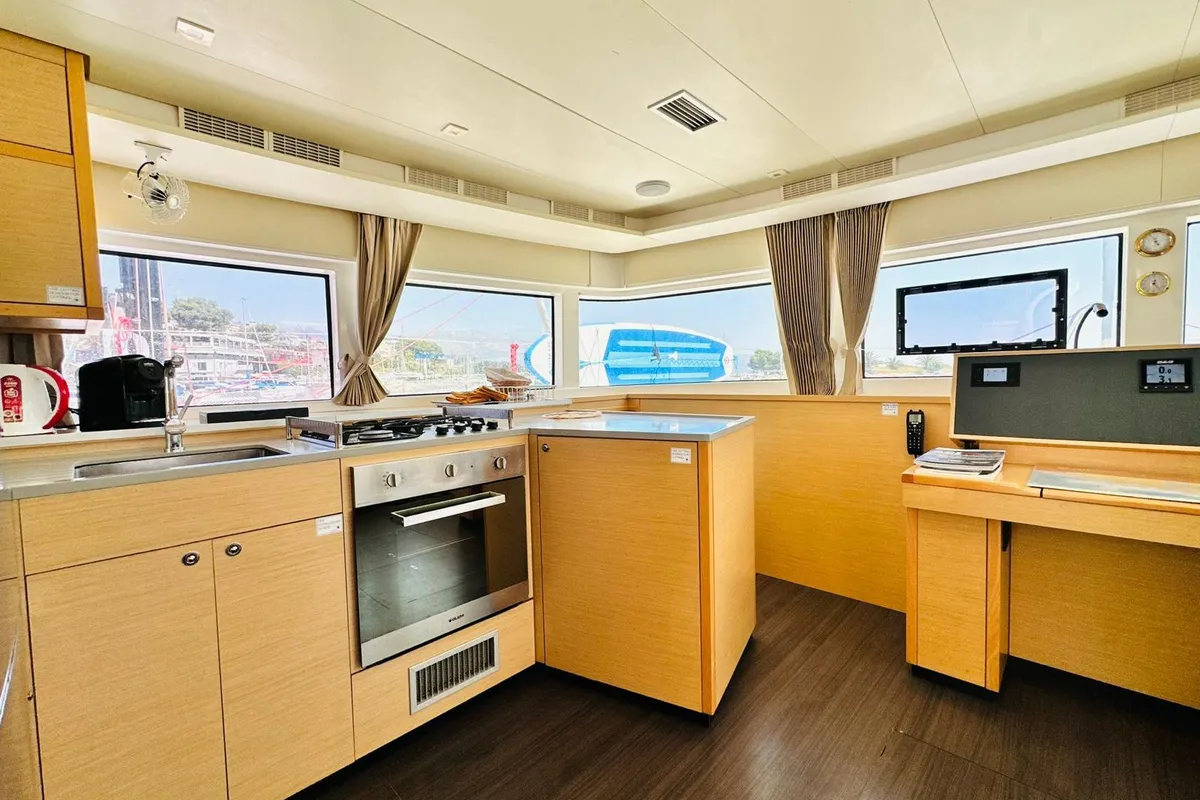 Galley of Madonna of Adriatic, a Lagoon 52 F catamaran at Split, Croatia