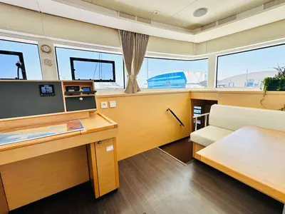 Salon of Madonna of Adriatic, a Lagoon 52 F catamaran at Split, Croatia