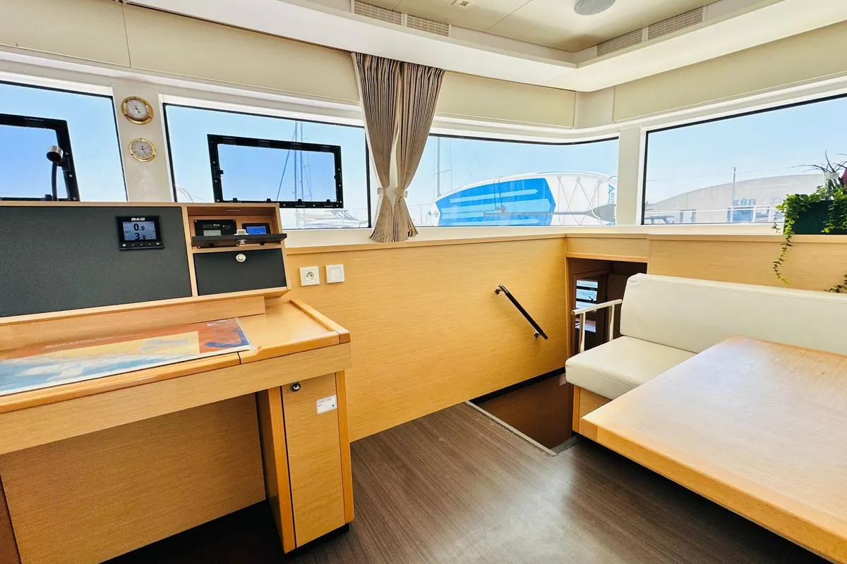 Salon of Madonna of Adriatic, a Lagoon 52 F catamaran at Split, Croatia