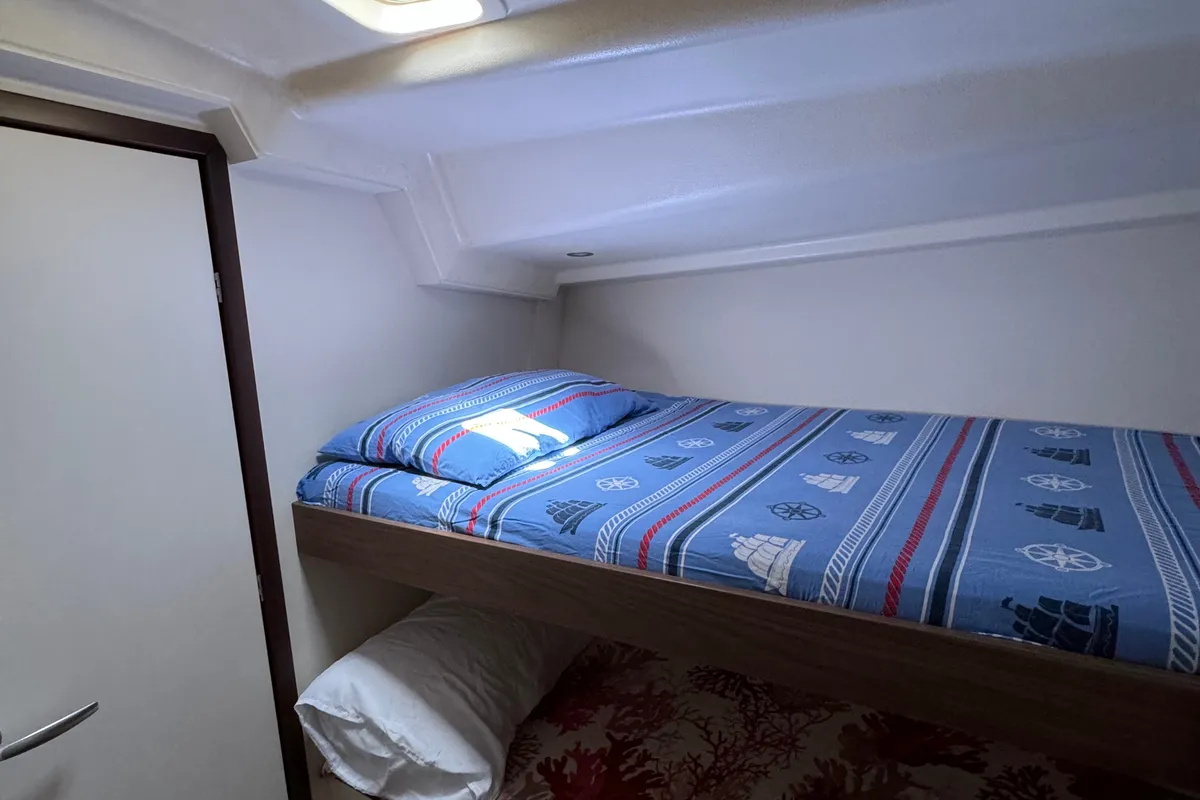 Cabin on Premium, a Dehler Varianta 44 sailboat at Rosignano Solvay, Italy