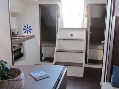 Galley of Premium, a Dehler Varianta 44 sailboat at Rosignano Solvay, Italy