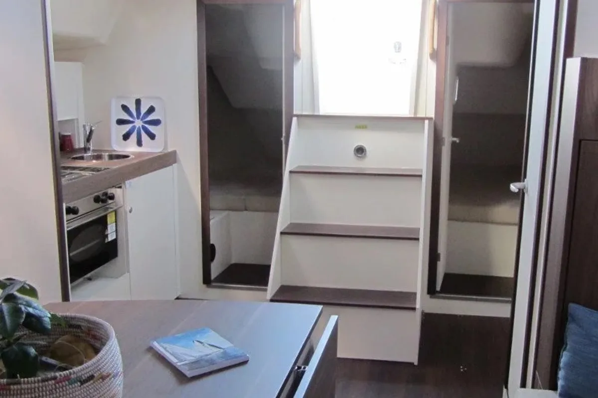 Galley of Premium, a Dehler Varianta 44 sailboat at Rosignano Solvay, Italy