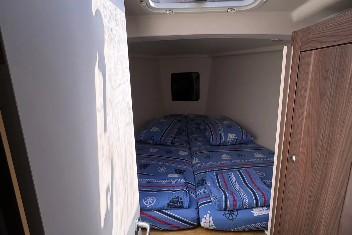Cabin on Premium, a Dehler Varianta 44 sailboat at Rosignano Solvay, Italy
