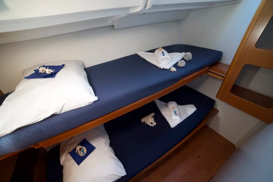 Cabin on Azzuro, a Beneteau Cyclades 50.5 sailboat at Athens, Greece