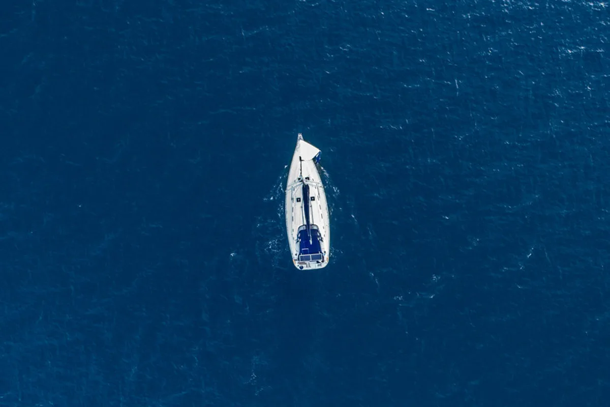Exterior view of Azzuro, a Beneteau Cyclades 50.5 sailboat at Athens, Greece