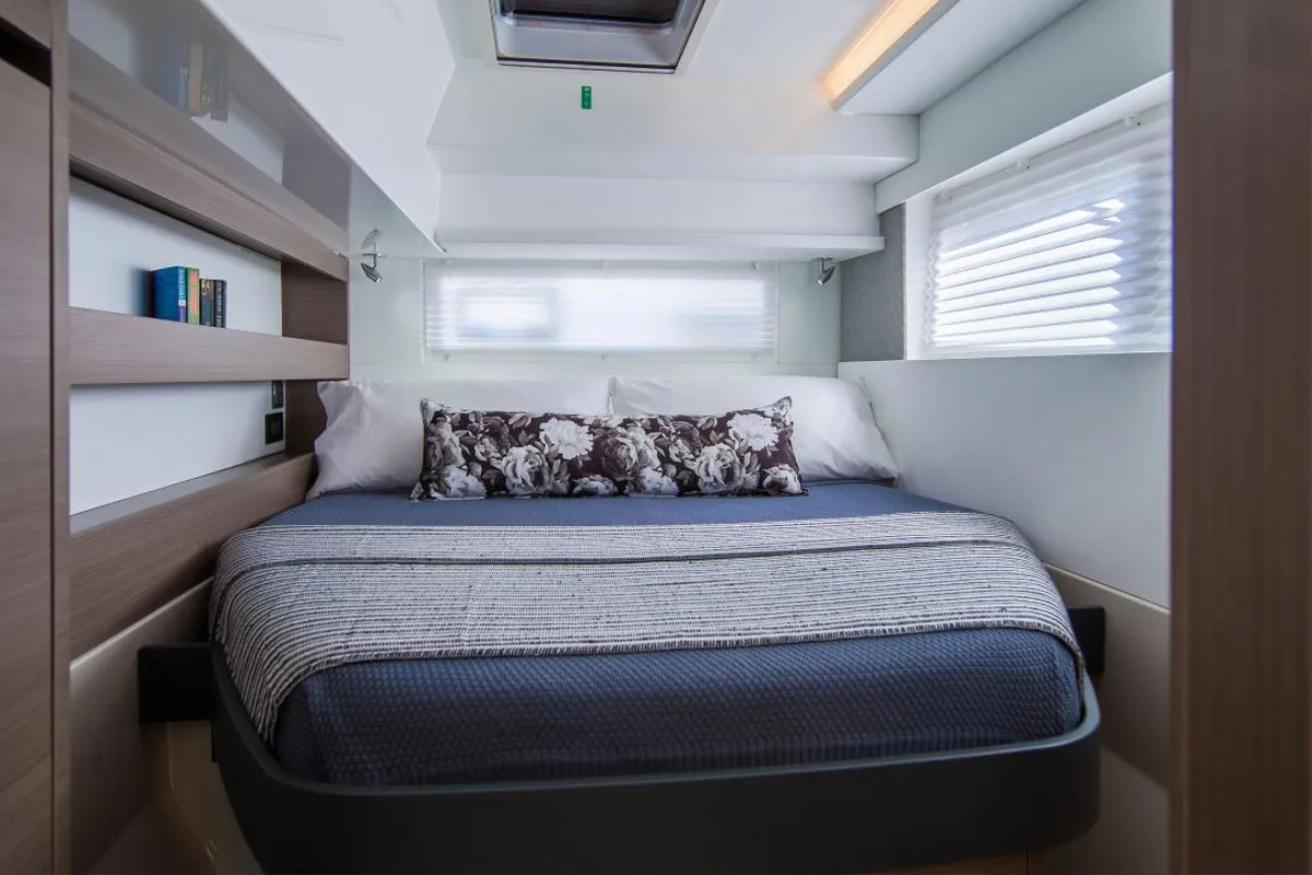 Cabin on Leopard 42, a catamaran at Road Town, British Virgin Islands
