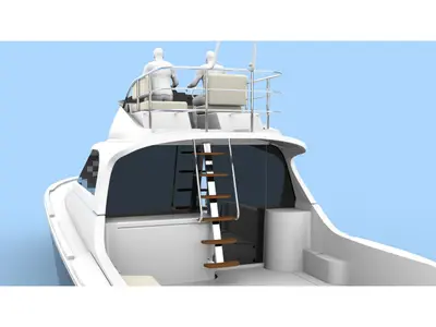 Deck of no name, a SAS - Vektor Adriana 44 motorboat at Općina Sukošan, Croatia