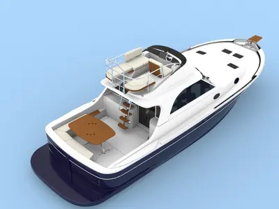Deck of no name, a SAS - Vektor Adriana 44 motorboat at Općina Sukošan, Croatia