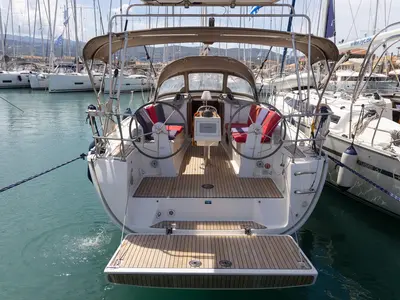 Salon of Oneiro, a Bavaria Cruiser 34 sailboat at Municipal Unit of Lefkada, Greece