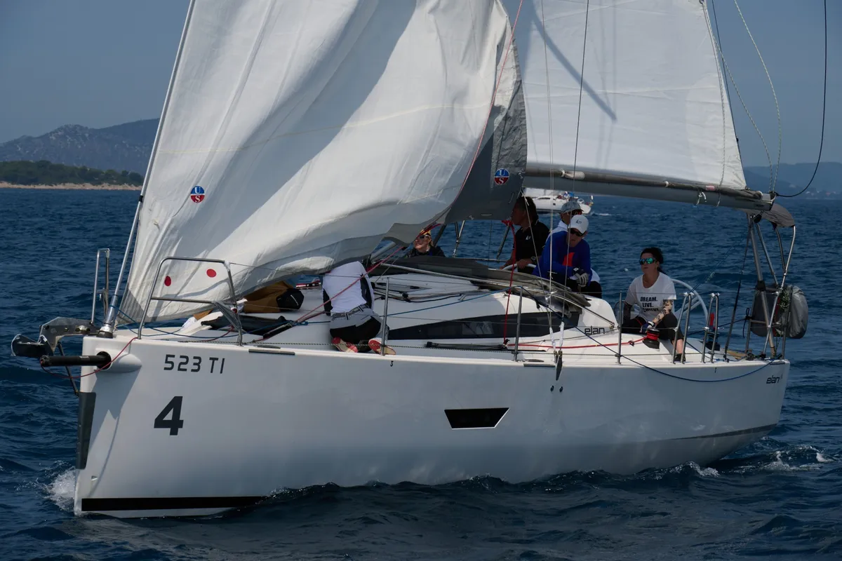 Shark, a Elan E4 sailboat at Betina, Croatia