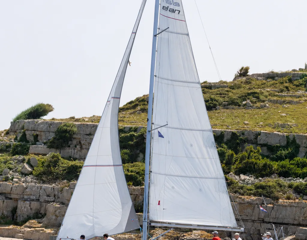 Shark, a Elan E4 sailboat at Betina, Croatia