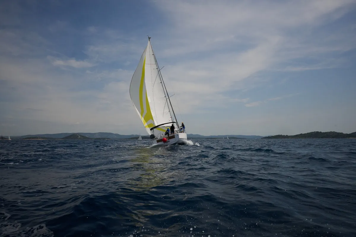 Shark, a Elan E4 sailboat at Betina, Croatia