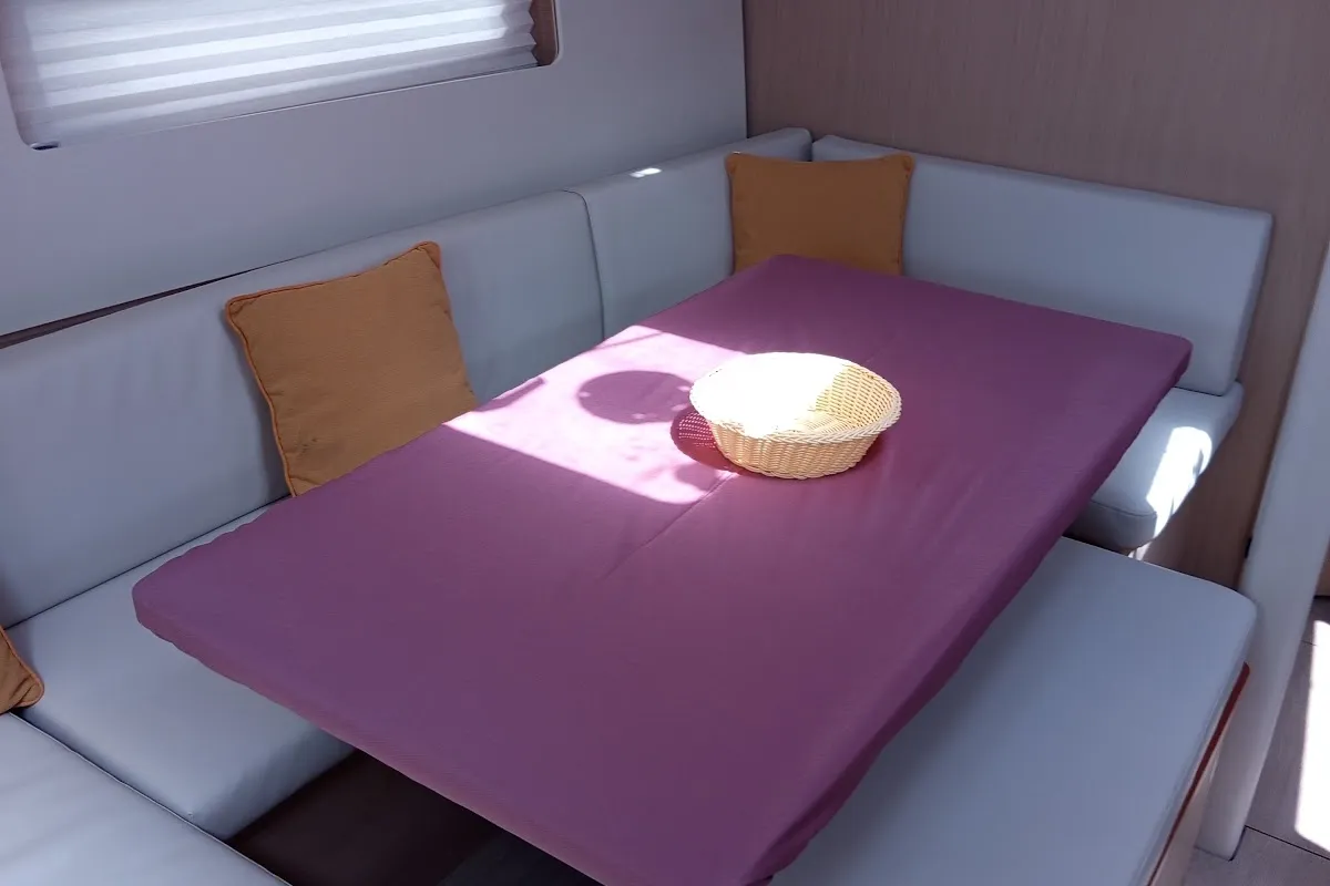Salon of AVRA, a Beneteau Oceanis 37.1 sailboat at Municipal Unit of Lefkada, Greece