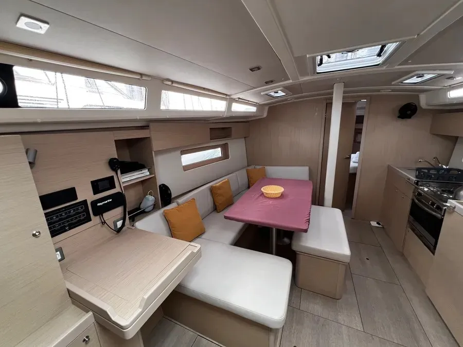 Salon of AVRA, a Beneteau Oceanis 37.1 sailboat at Municipal Unit of Lefkada, Greece