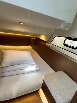 Cabin on Morska Vila, a Jeanneau Merry Fisher 1095 FLY motorboat at Općina Pakoštane, Croatia